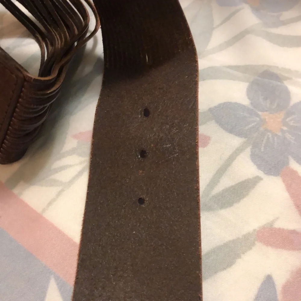 Vintage Bonded Brown Leather Women’s Belt L (33-35”/2.25”) 39”L